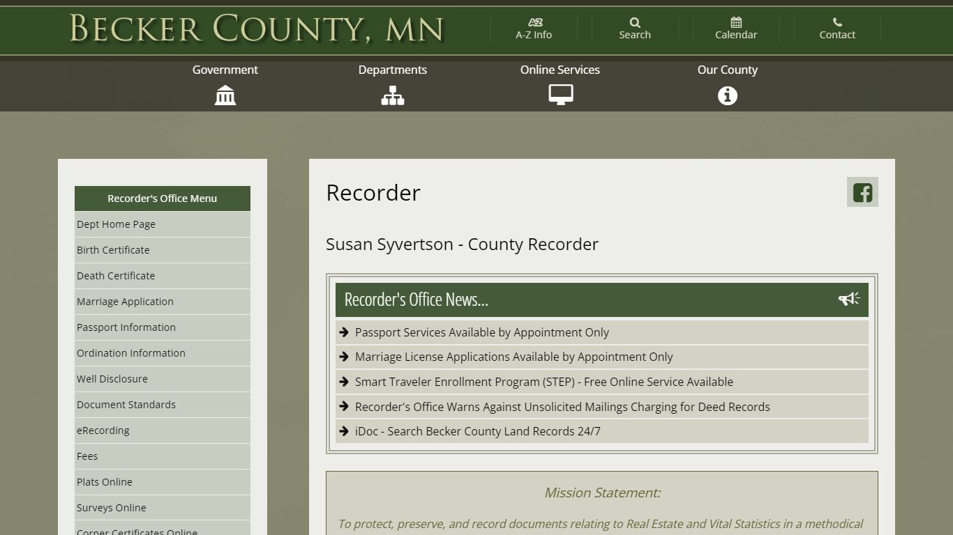 Becker County Recorder